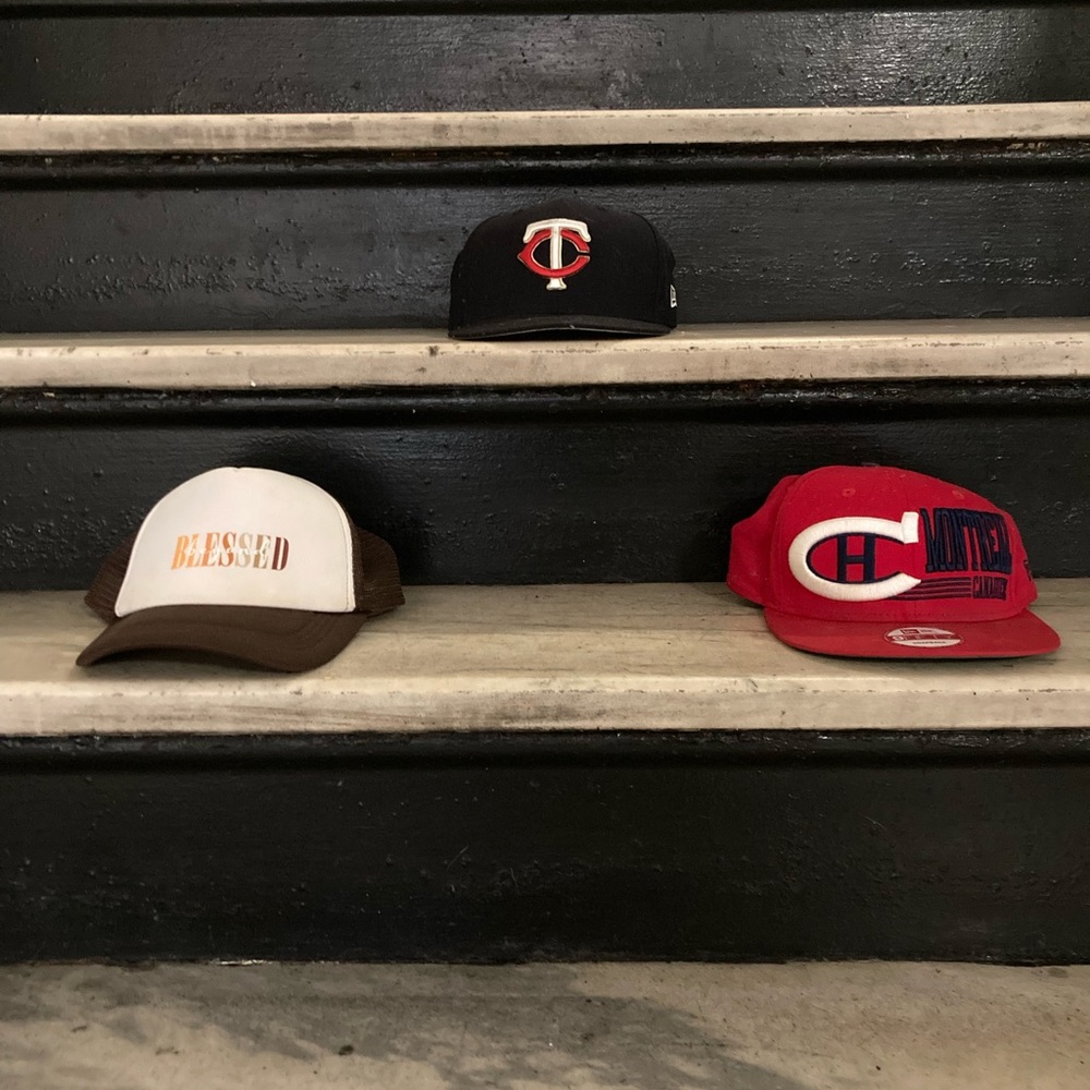 Men's Classic Baseball Cap Trio - Black, Red, Brown